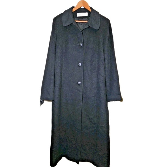 FLEURETTE Jackets & Blazers - Fleurette Wool Cashmere Long Coat Sz 16 Preppy Minimalist Luxury Staple Classic